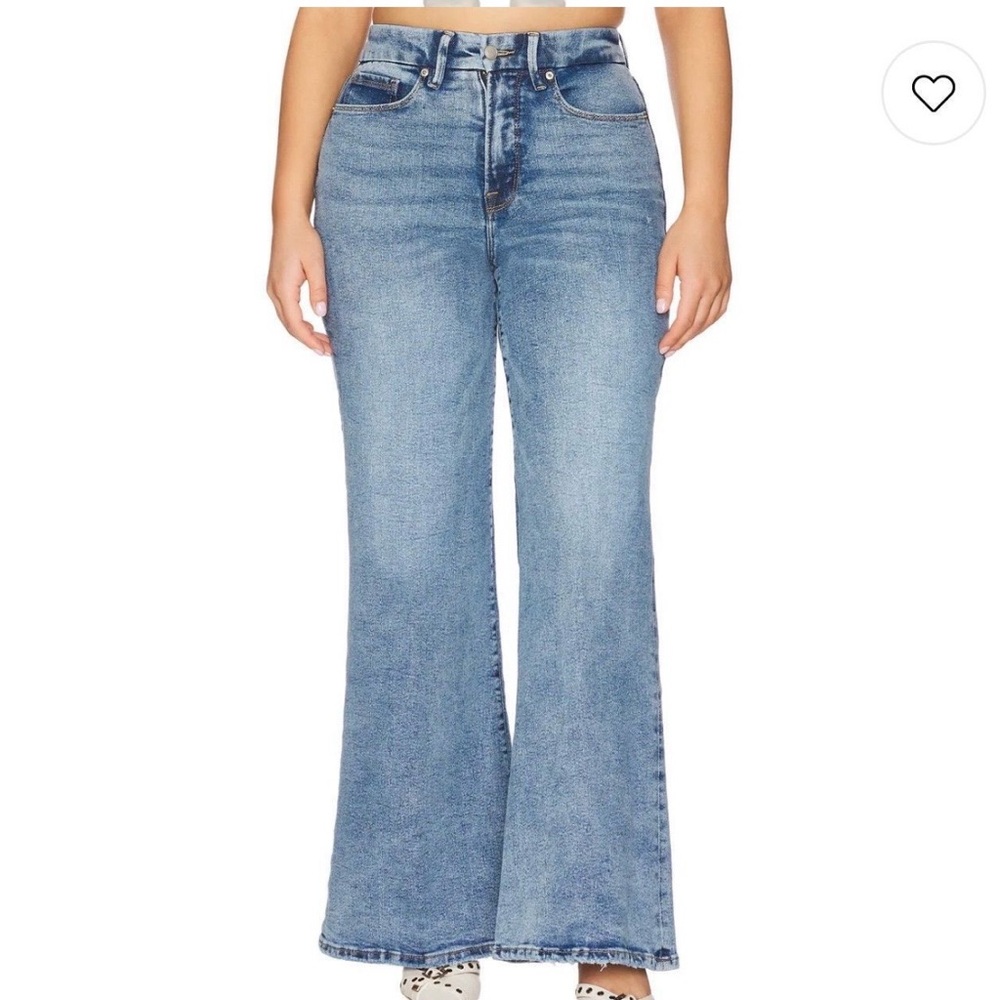 Good American Palazzo Jeans Size 4 (fits like 0/2!)
